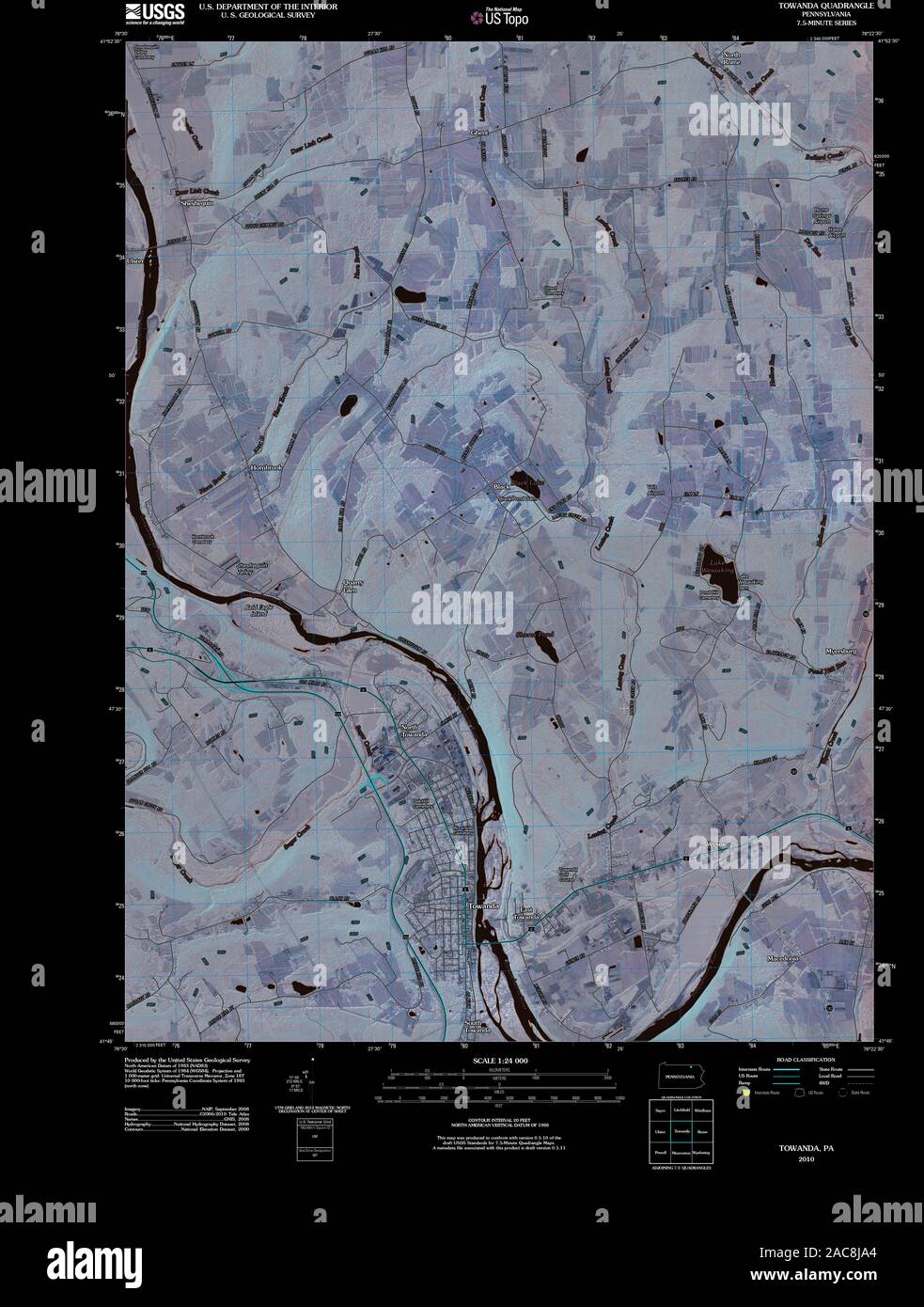 Map of towanda hires stock photography and images Alamy
