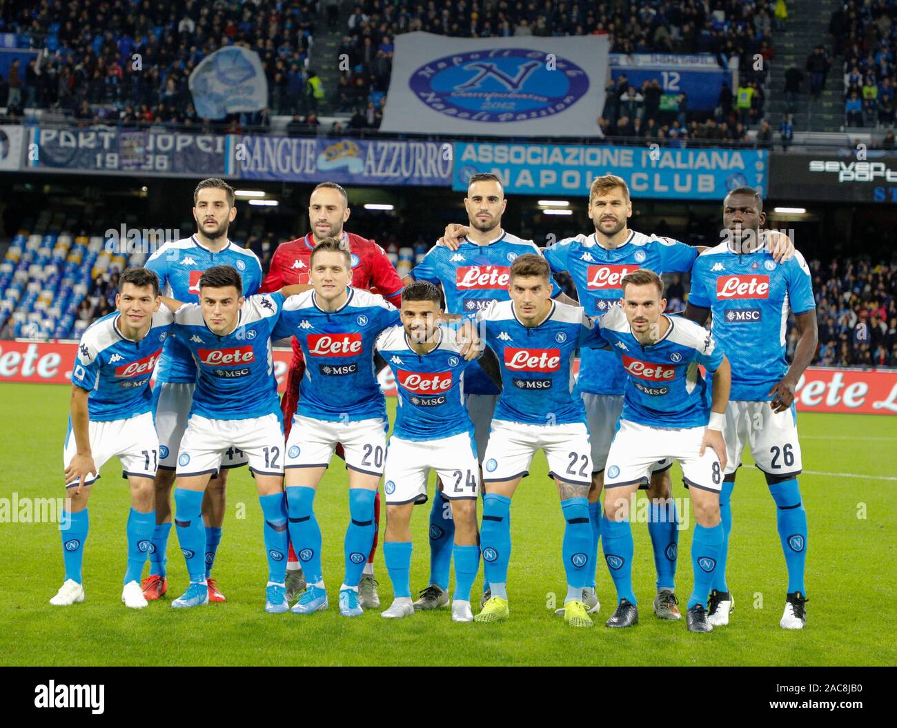 Napoli, CAMPANIA, ITALIA. 1st Dec, 2019. 09/09/2019 Napoli, campionato  italiano di calcio serie A,