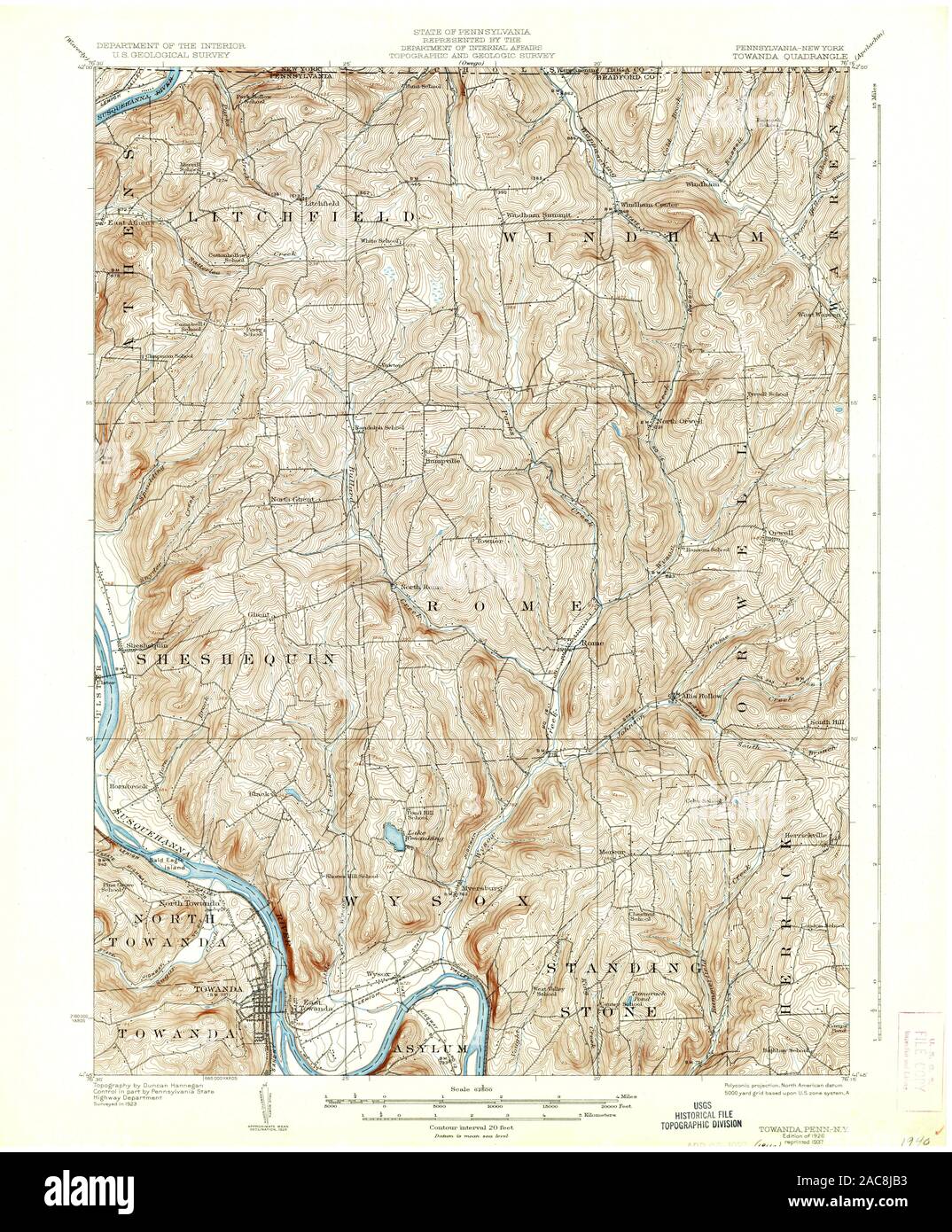 Map of towanda hires stock photography and images Alamy