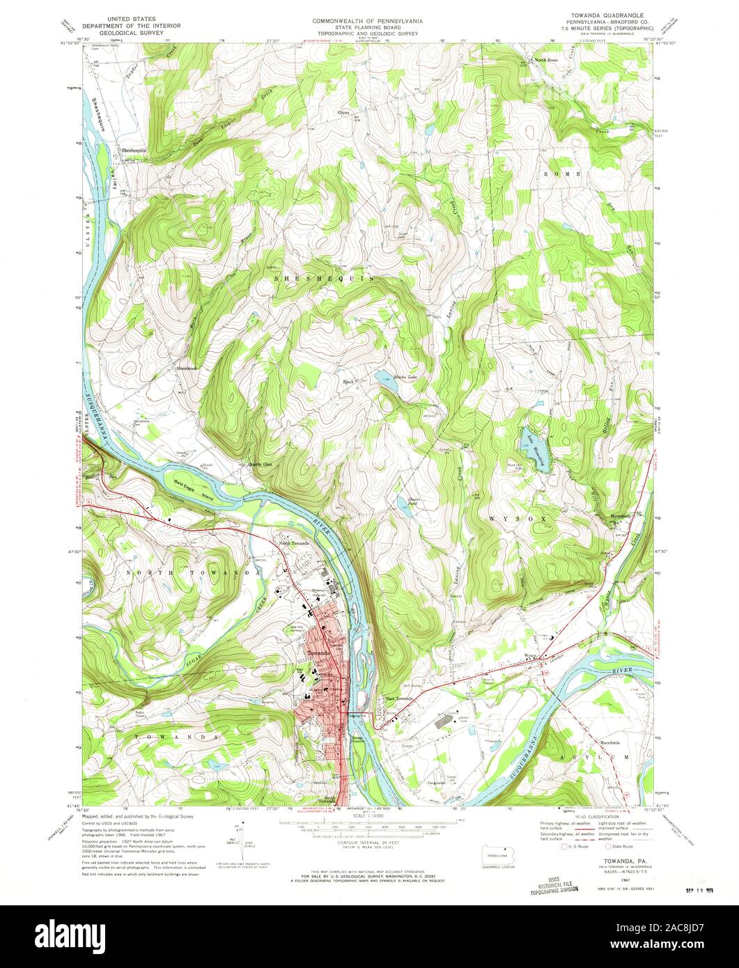 Map of towanda hires stock photography and images Alamy