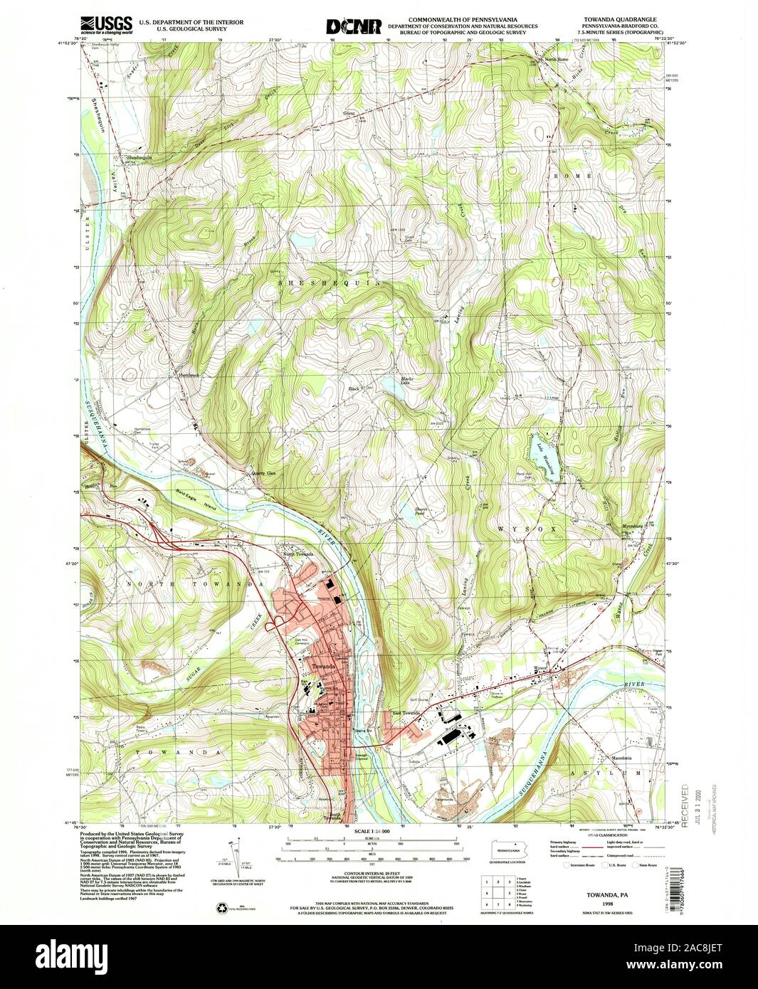 Map of towanda hires stock photography and images Alamy