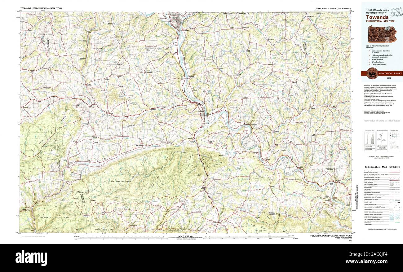 Map of towanda hires stock photography and images Alamy