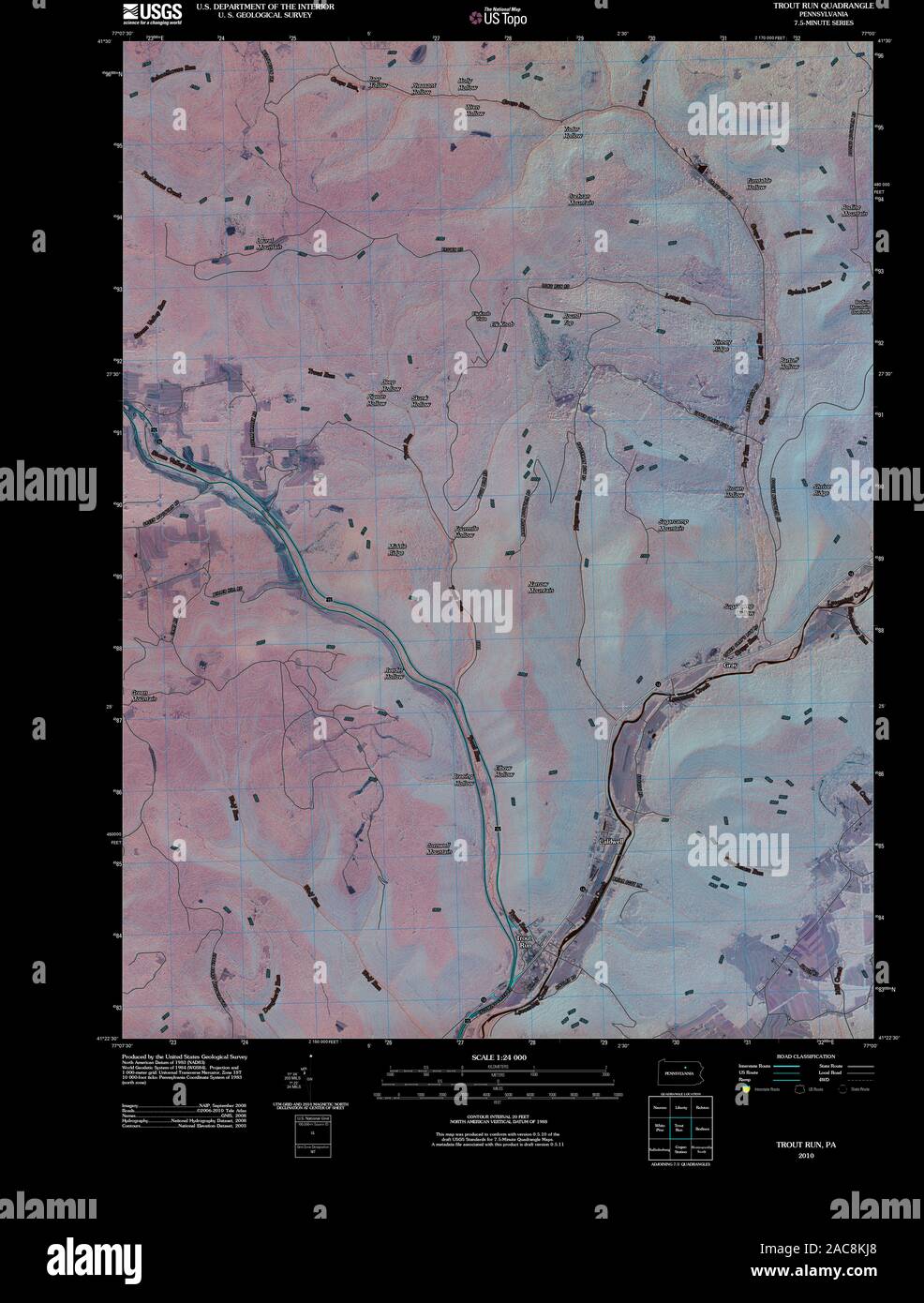 Trout run pennsylvania map hires stock photography and images Alamy