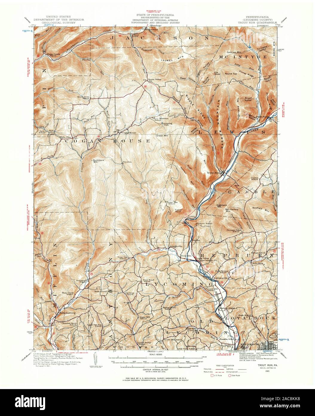 Trout run pennsylvania map hires stock photography and images Alamy