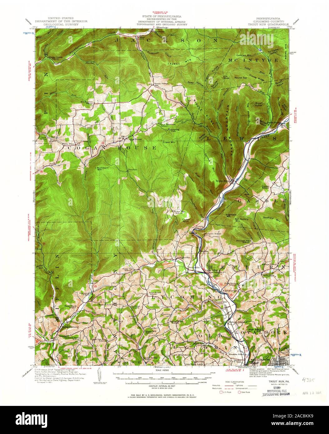 Trout run pennsylvania map hires stock photography and images Alamy