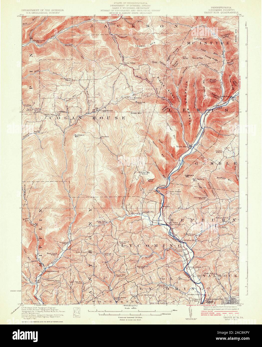 Trout run pennsylvania map hires stock photography and images Alamy