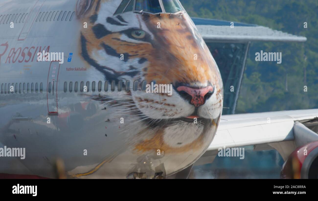 Rossiya Boeing Tigers Livery Stock Photo - Alamy