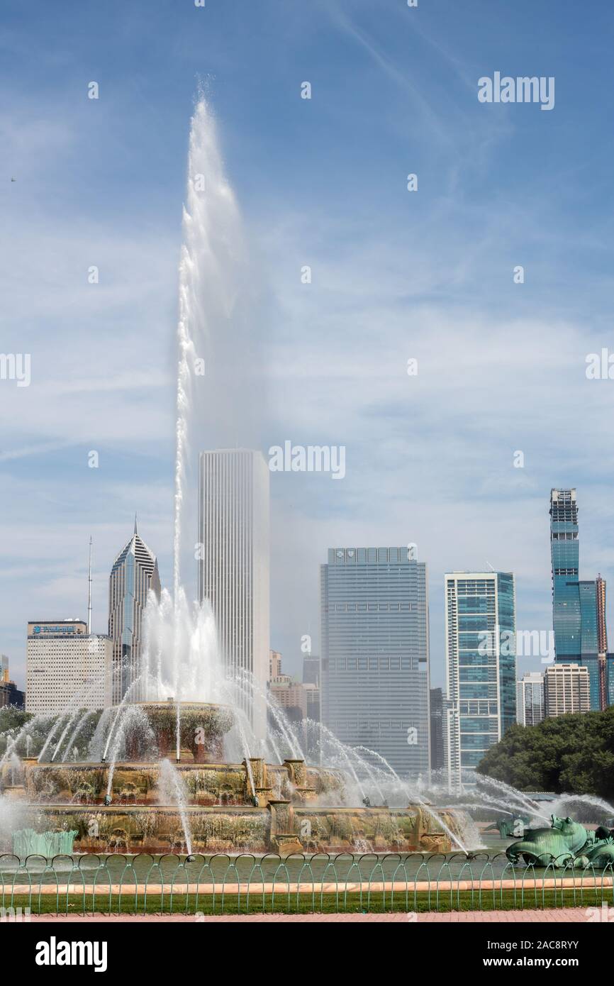 Buckingham Fountain, Grant Park, Chicago, USA Stock Photo