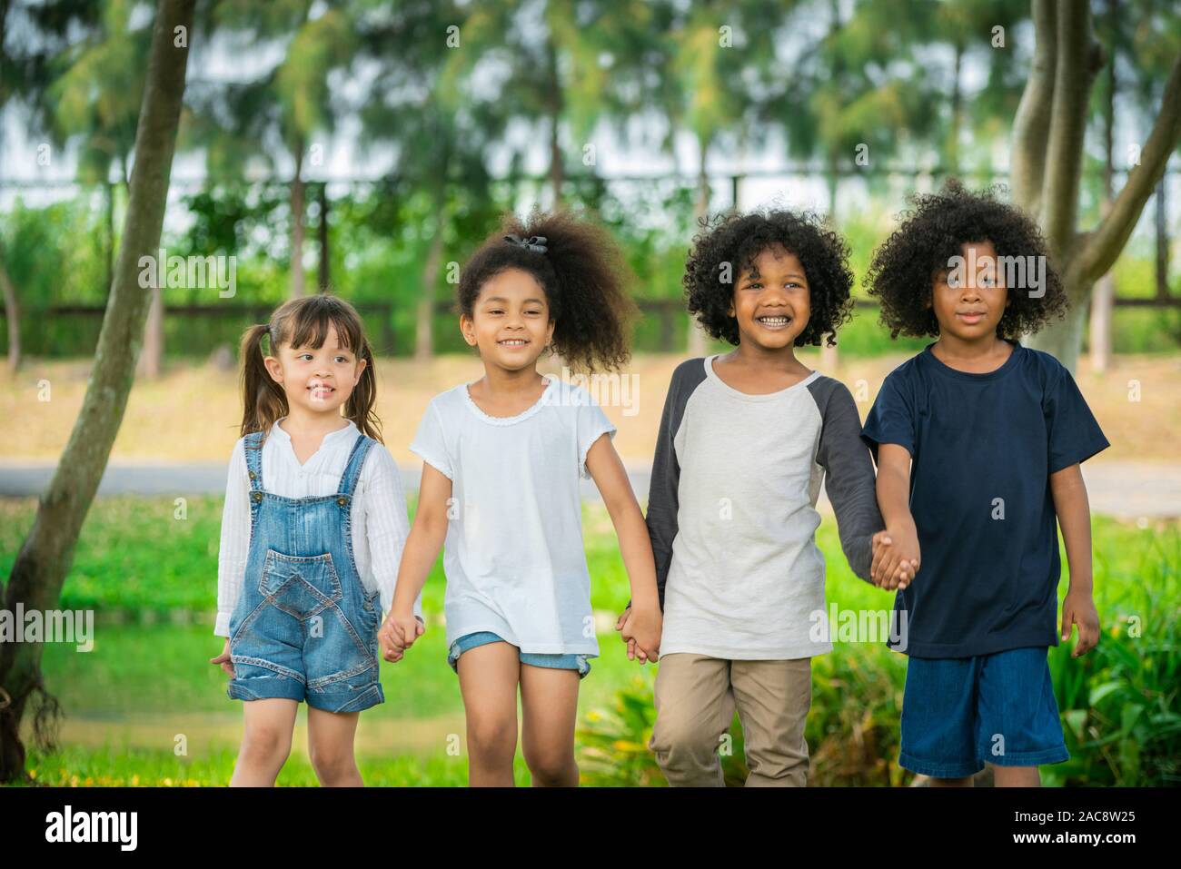 group of african american children