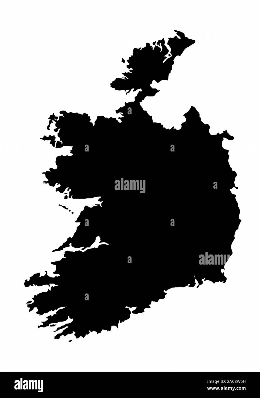 Ireland silhouette map Stock Vector