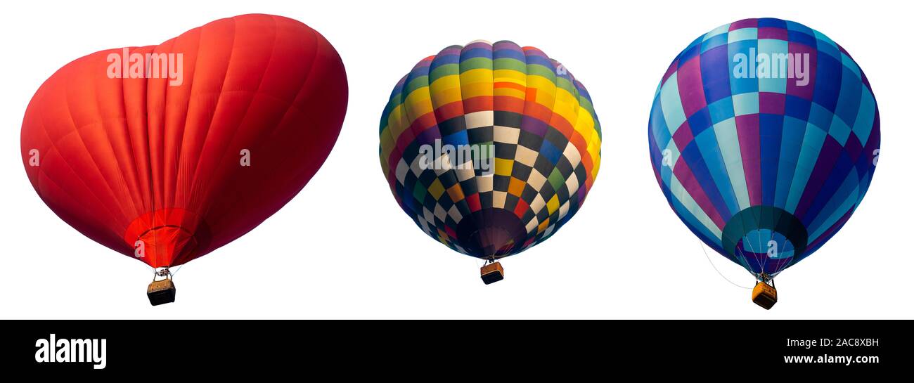 Isolated photo of hot air balloon isolated on white background Stock ...