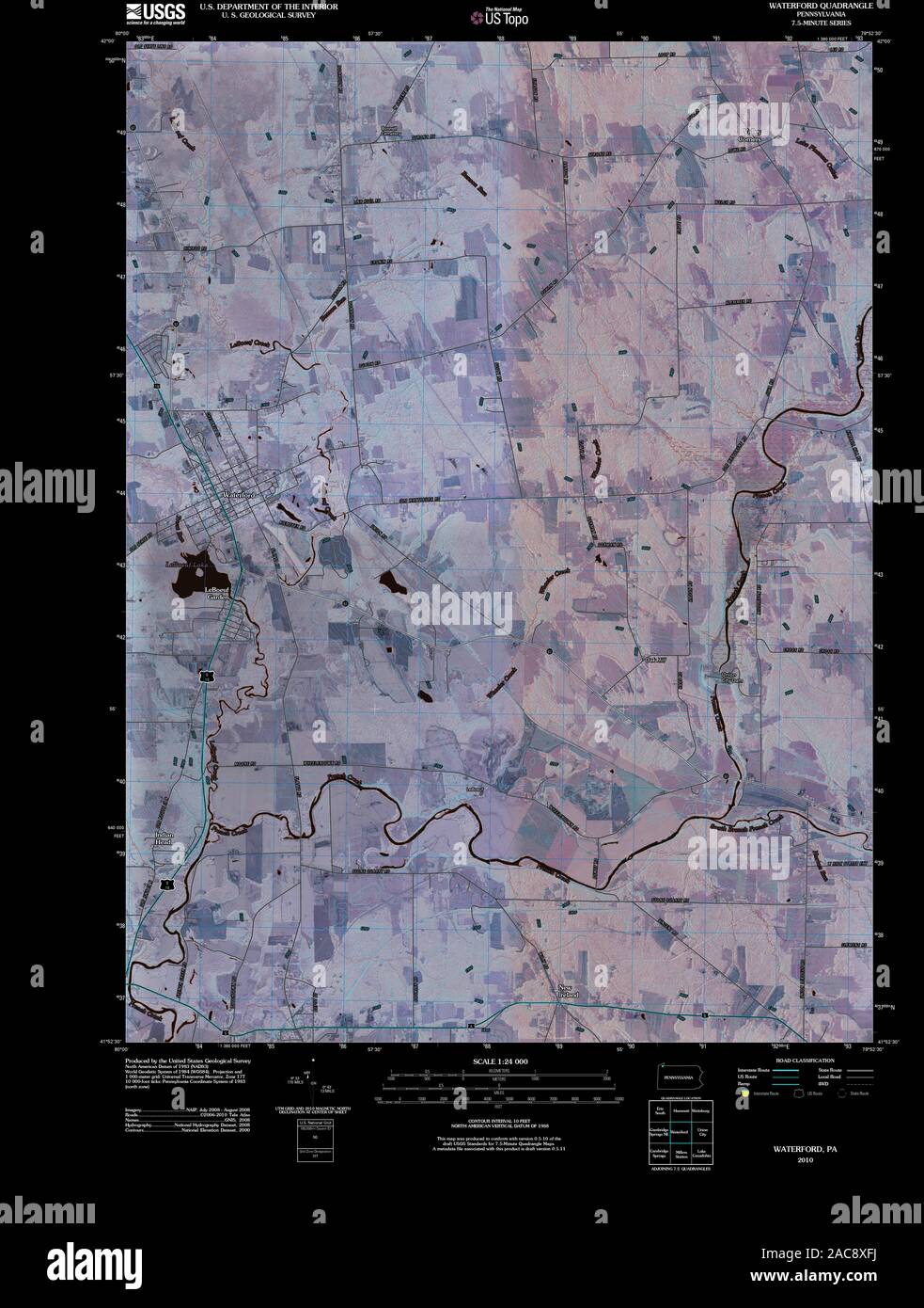 Waterford pennsylvania map hires stock photography and images Alamy