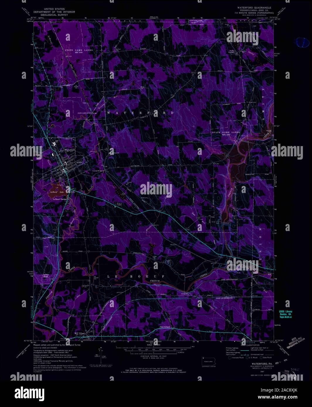 Waterford pennsylvania map hires stock photography and images Alamy