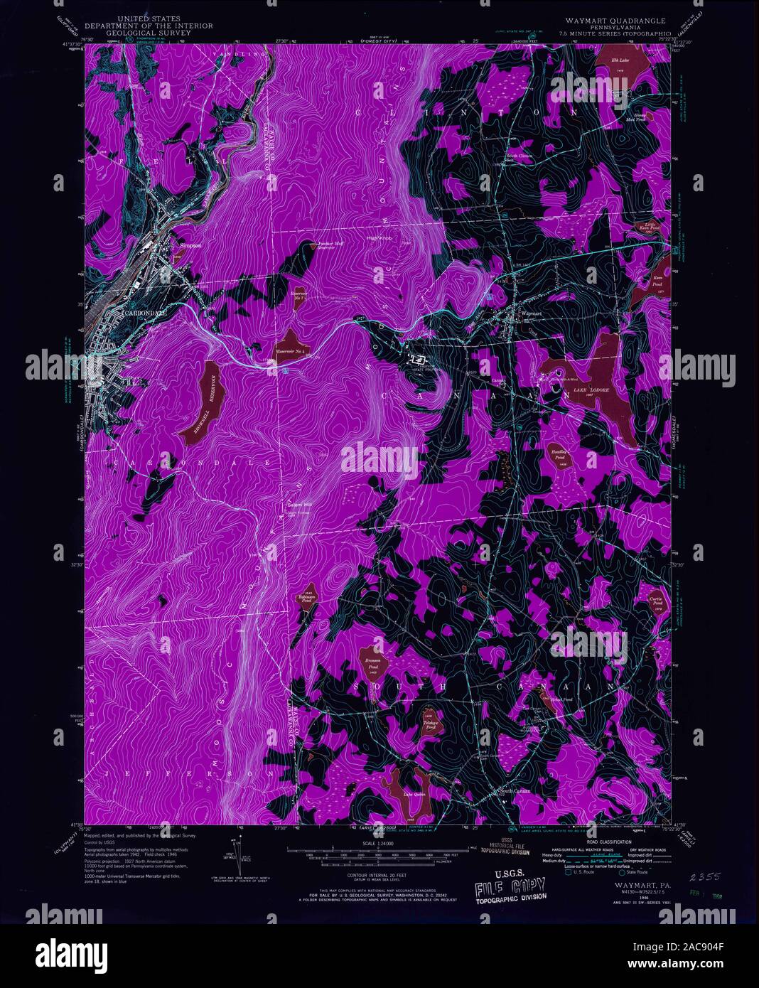 Map of waymart hires stock photography and images Alamy