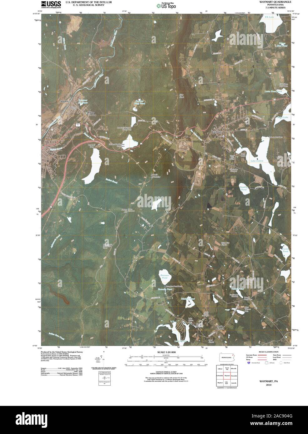 Map of waymart hires stock photography and images Alamy