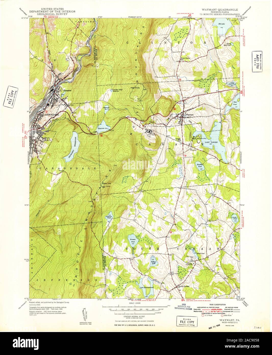 Map of waymart hires stock photography and images Alamy