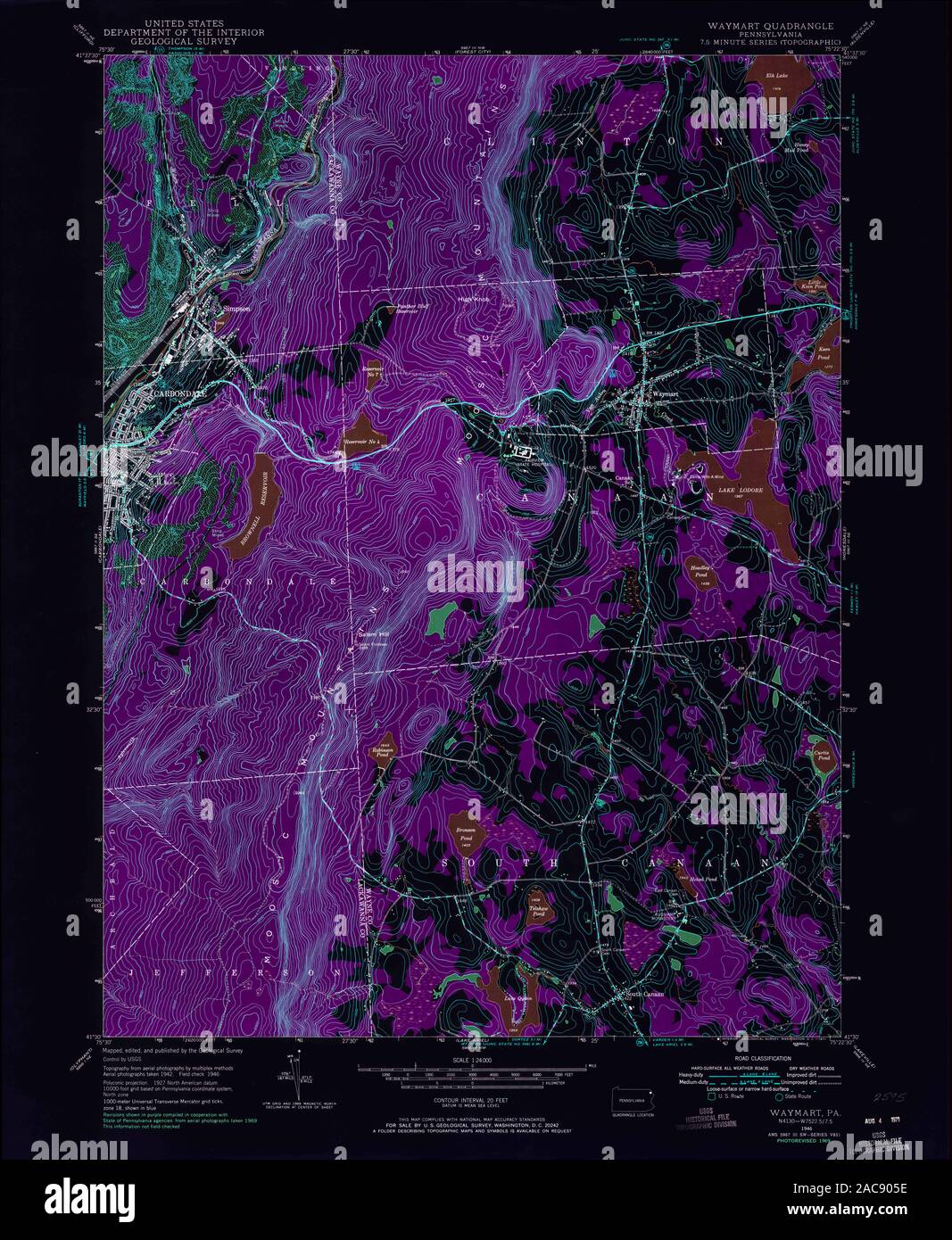 Map of waymart hires stock photography and images Alamy