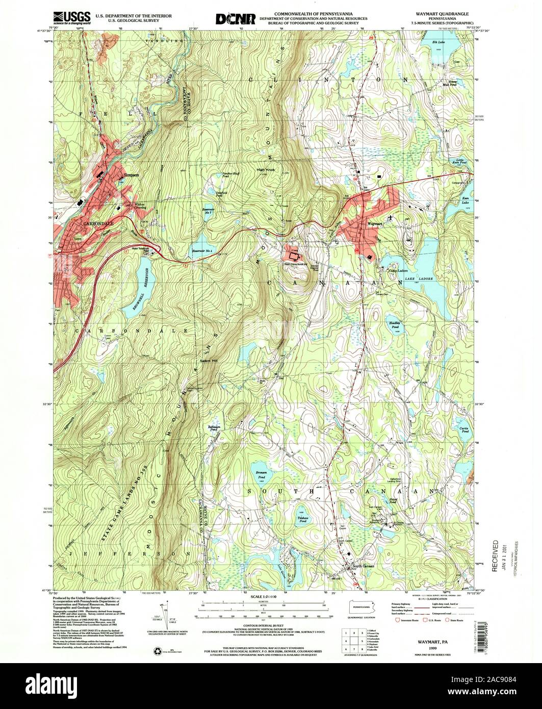 Map of waymart hires stock photography and images Alamy