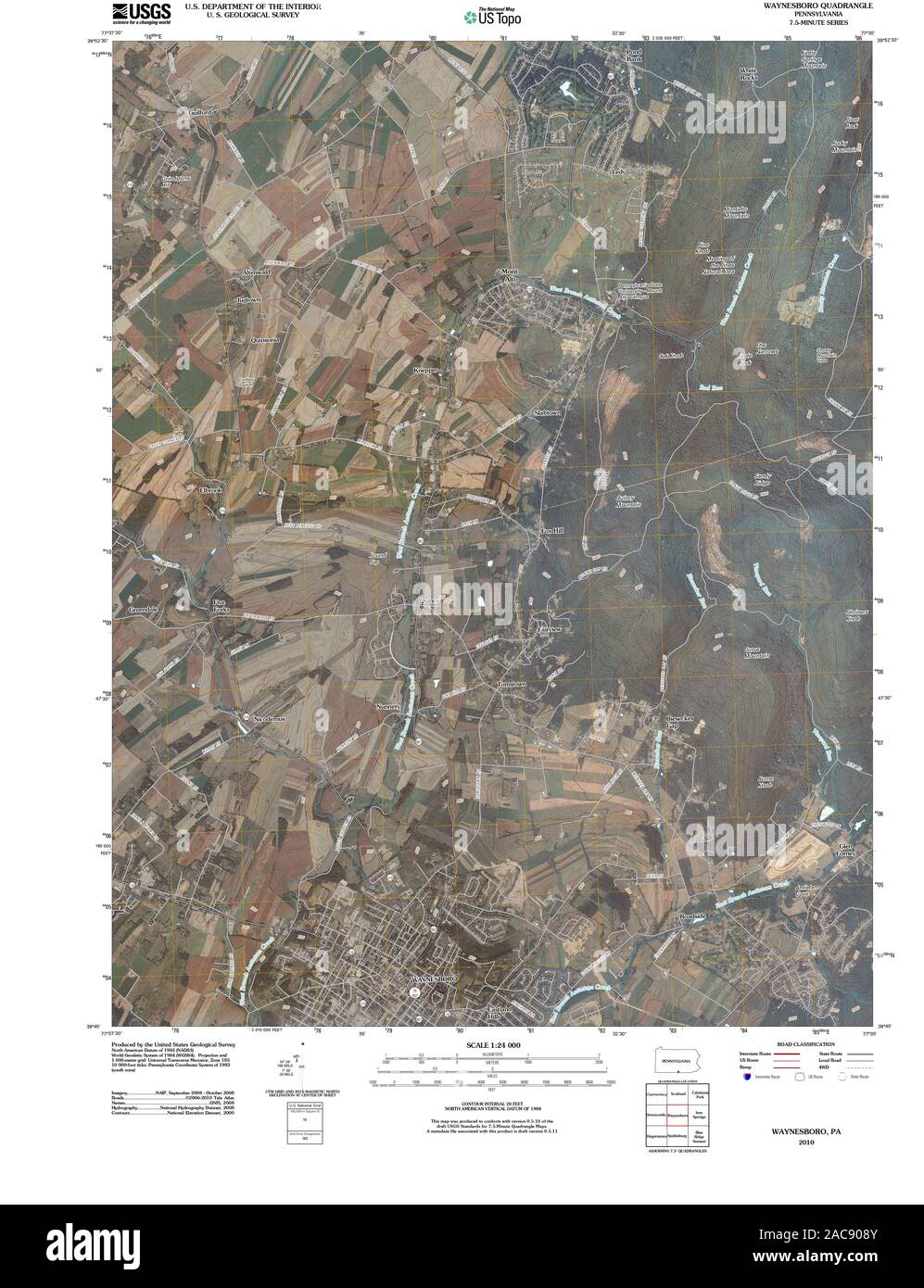 Waynesboro map hires stock photography and images Alamy