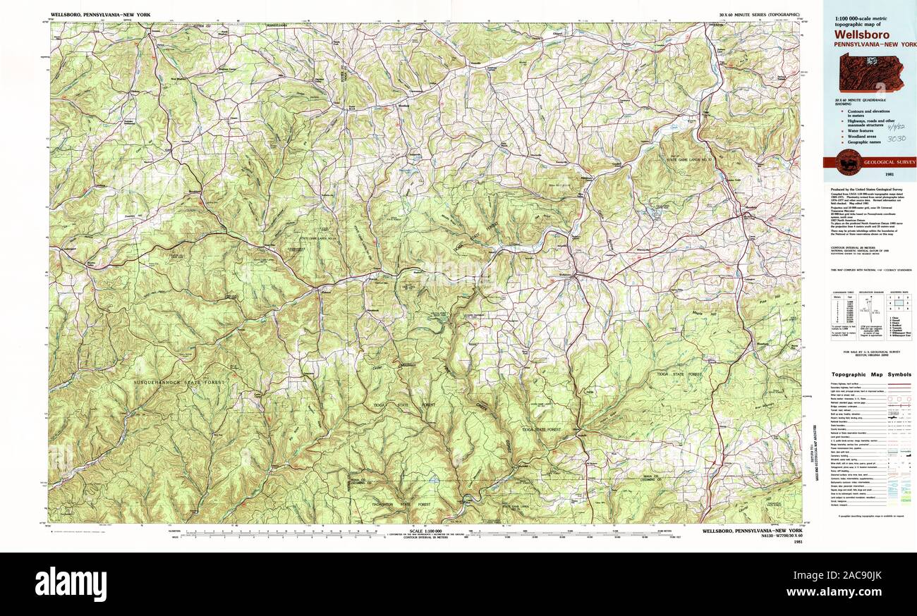 Map of wellsboro hires stock photography and images Alamy