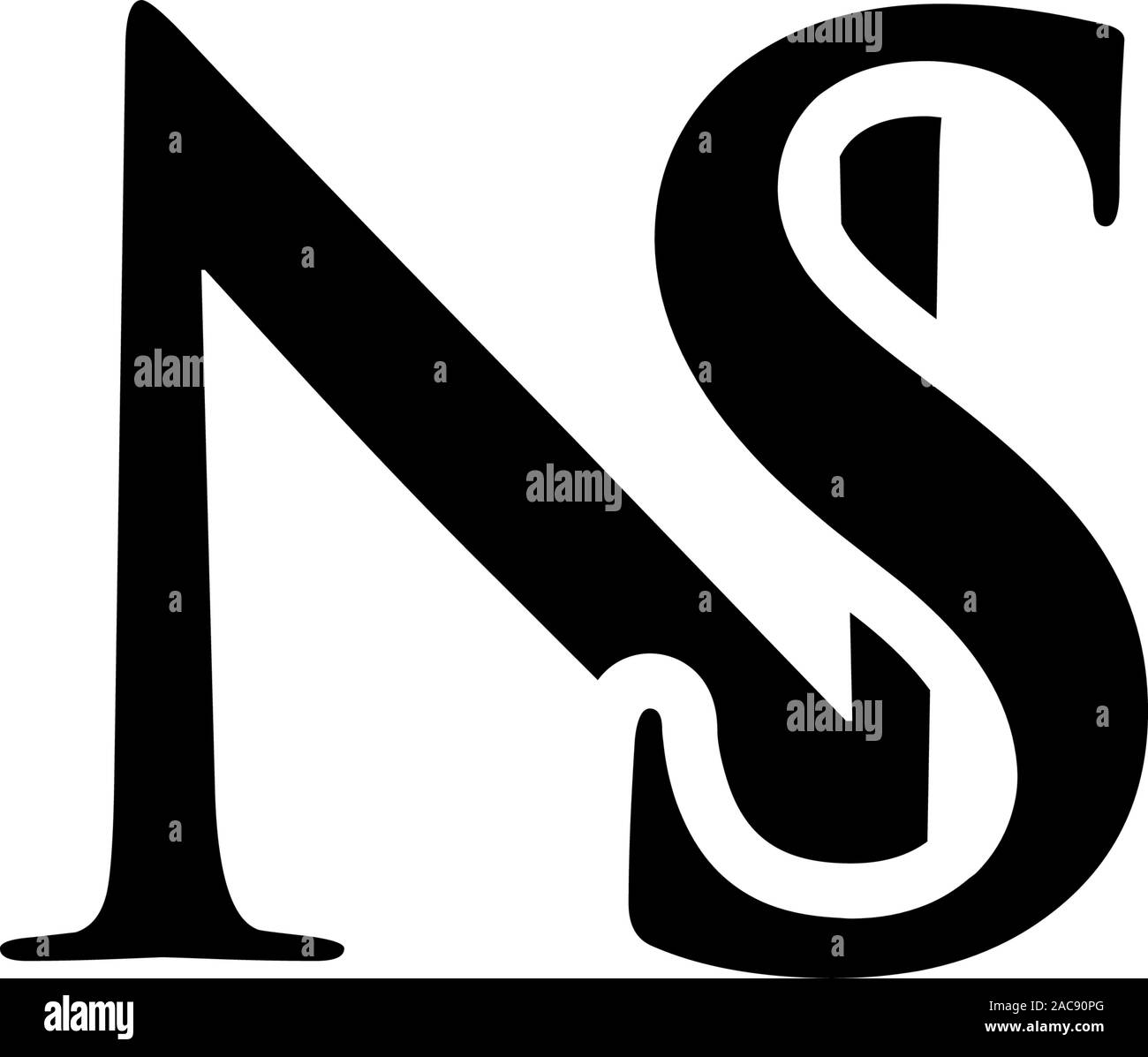 Initial Ns Alphabet Logo Design Template Vector Stock Vector Image Art Alamy