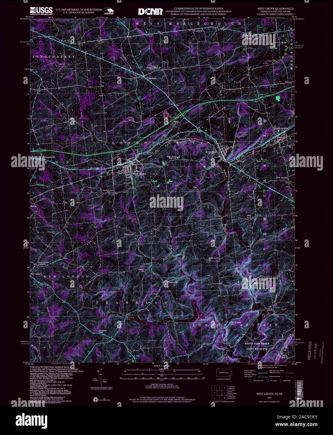 West grove pennsylvania map hires stock photography and images Alamy