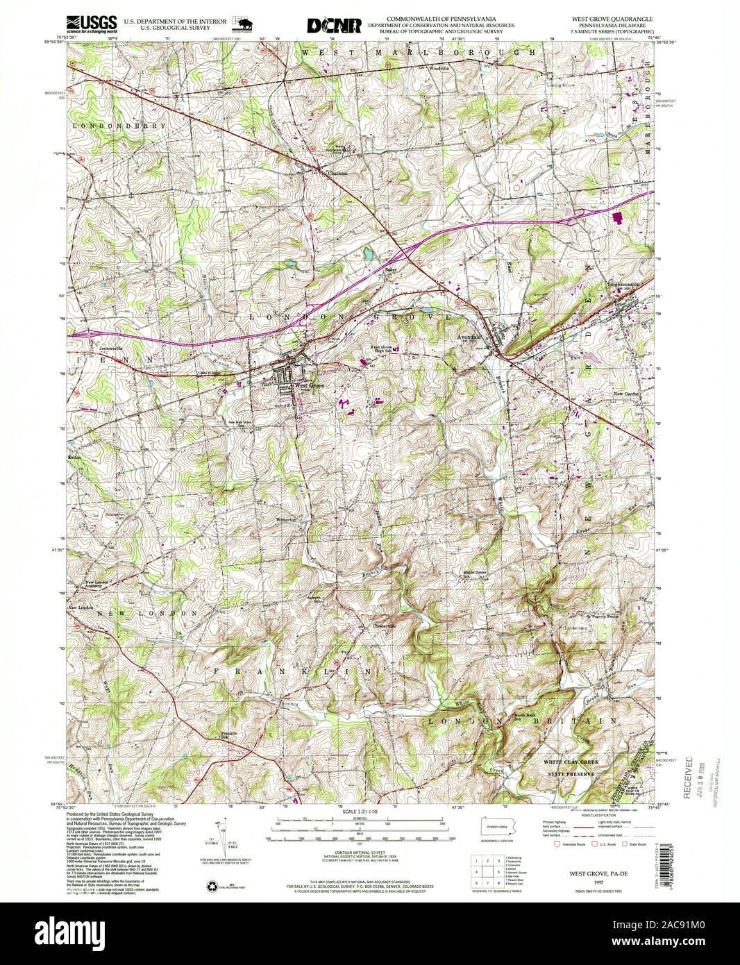 West grove pennsylvania map Cut Out Stock Images & Pictures Alamy