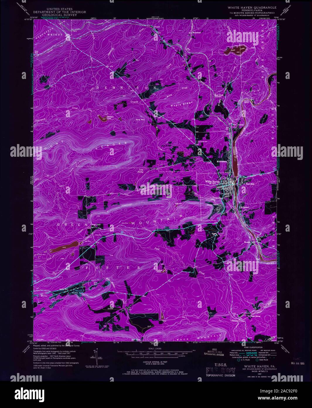 Map of white haven hires stock photography and images Alamy