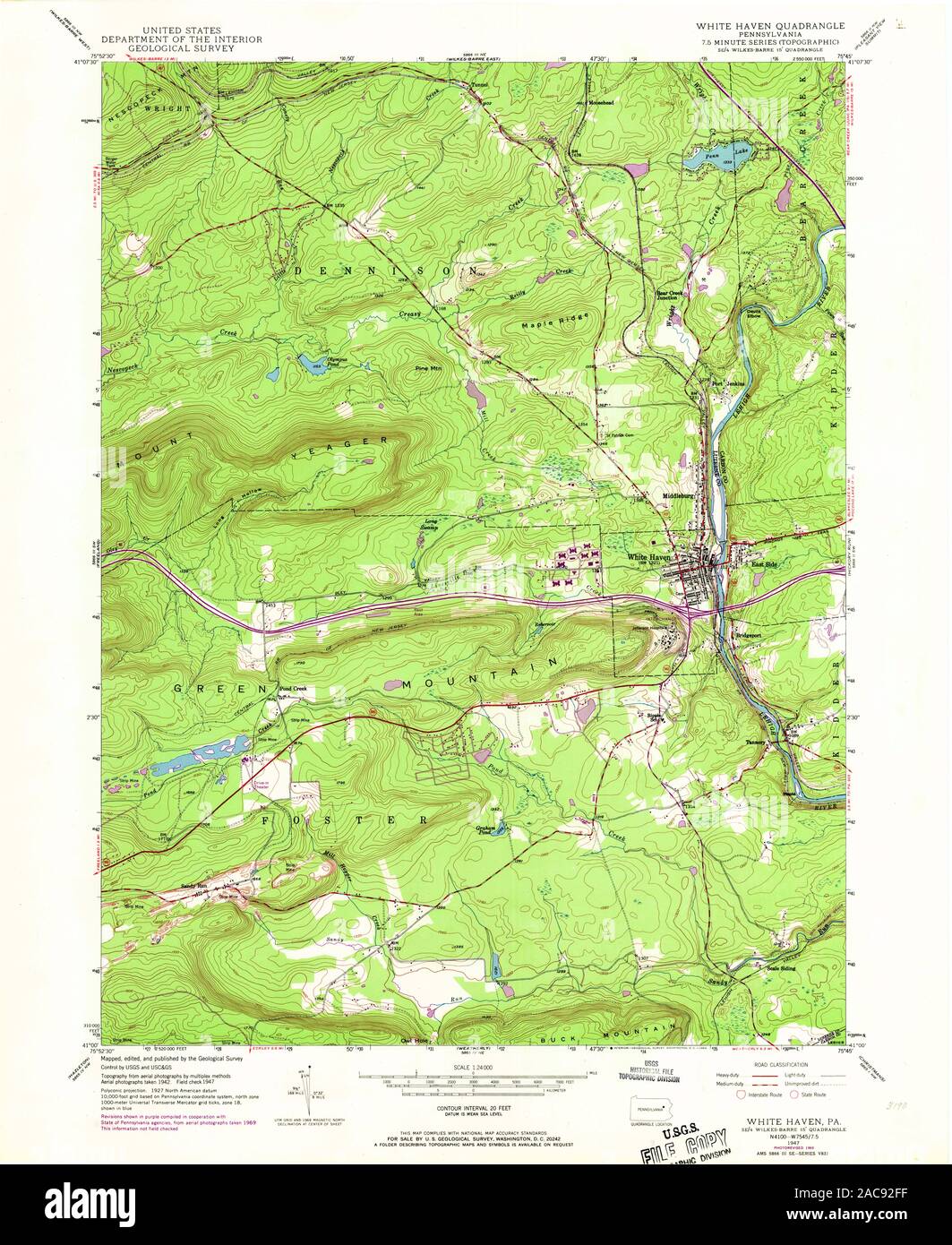 Map of white haven hires stock photography and images Alamy