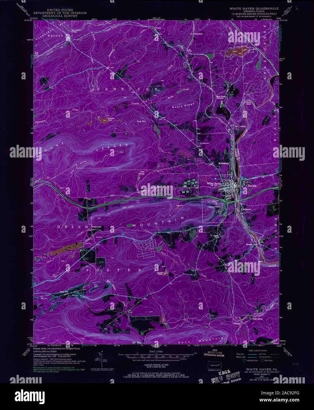 Map of white haven hires stock photography and images Alamy