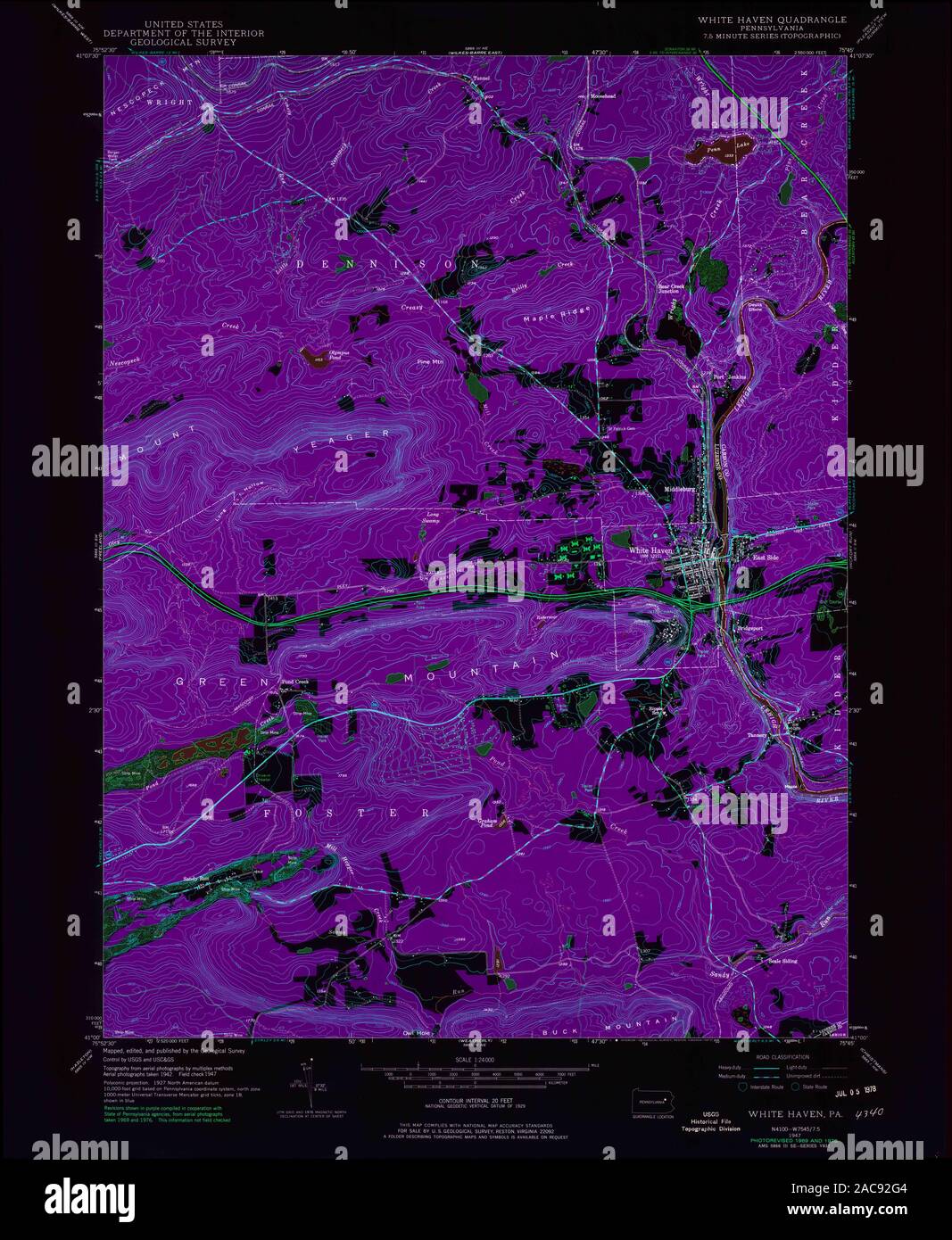 Map of white haven hires stock photography and images Alamy