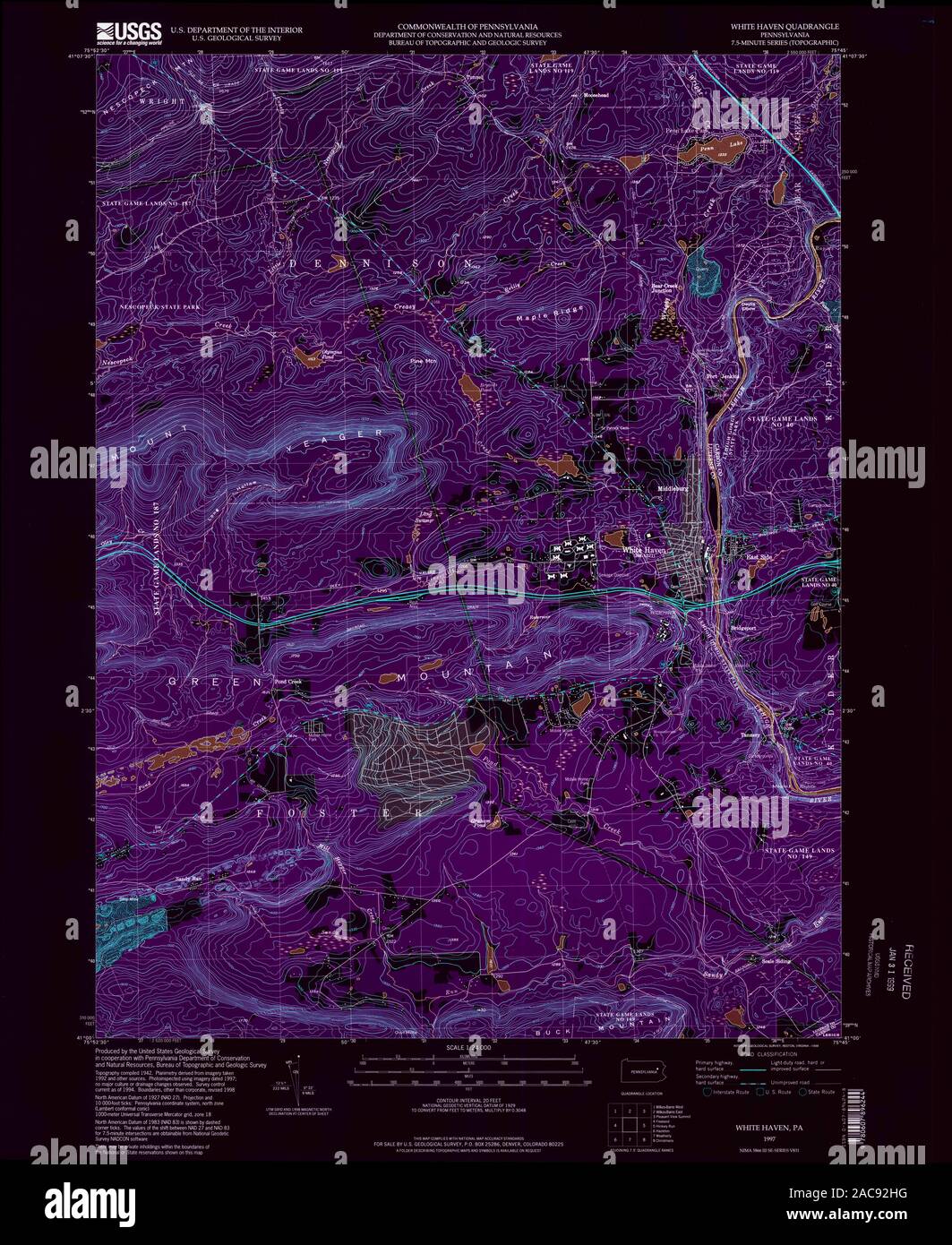 Map of white haven hires stock photography and images Alamy