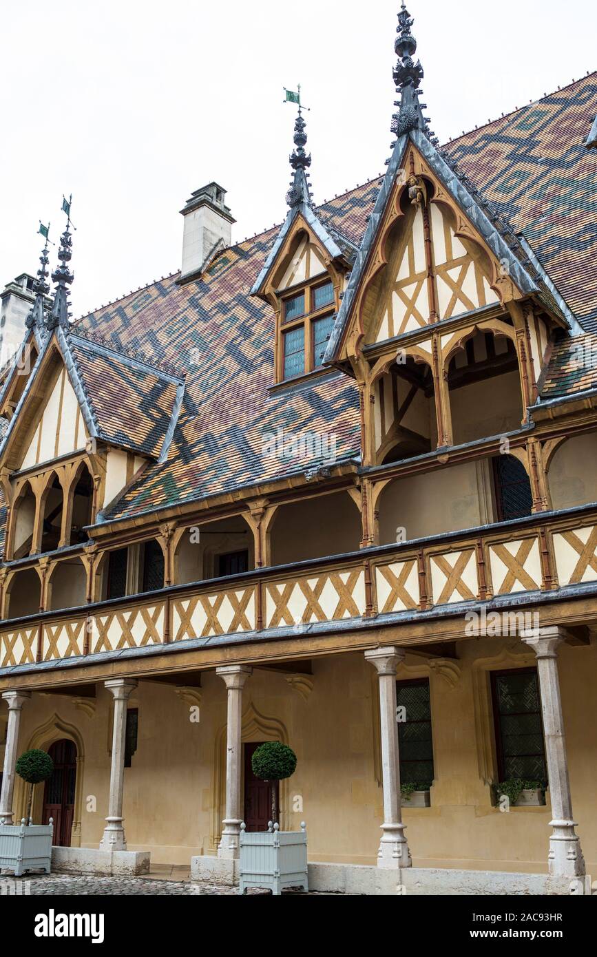 Hotel-Dieu, Beaune, France Stock Photo