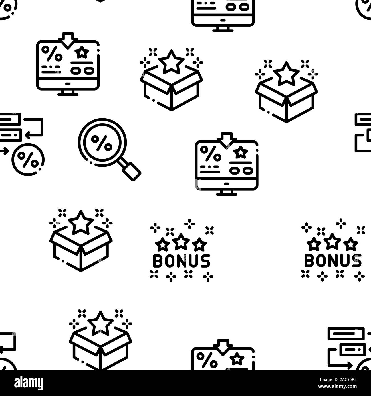 Bonus Hunting Seamless Pattern Vector Stock Vector