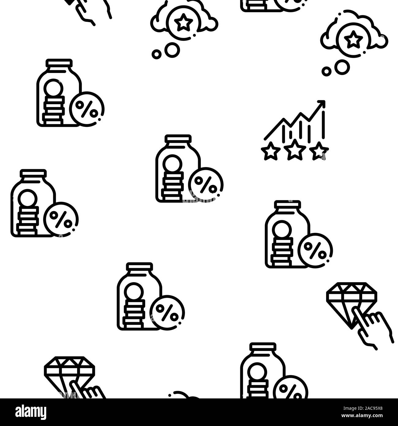 Bonus Hunting Seamless Pattern Vector Stock Vector
