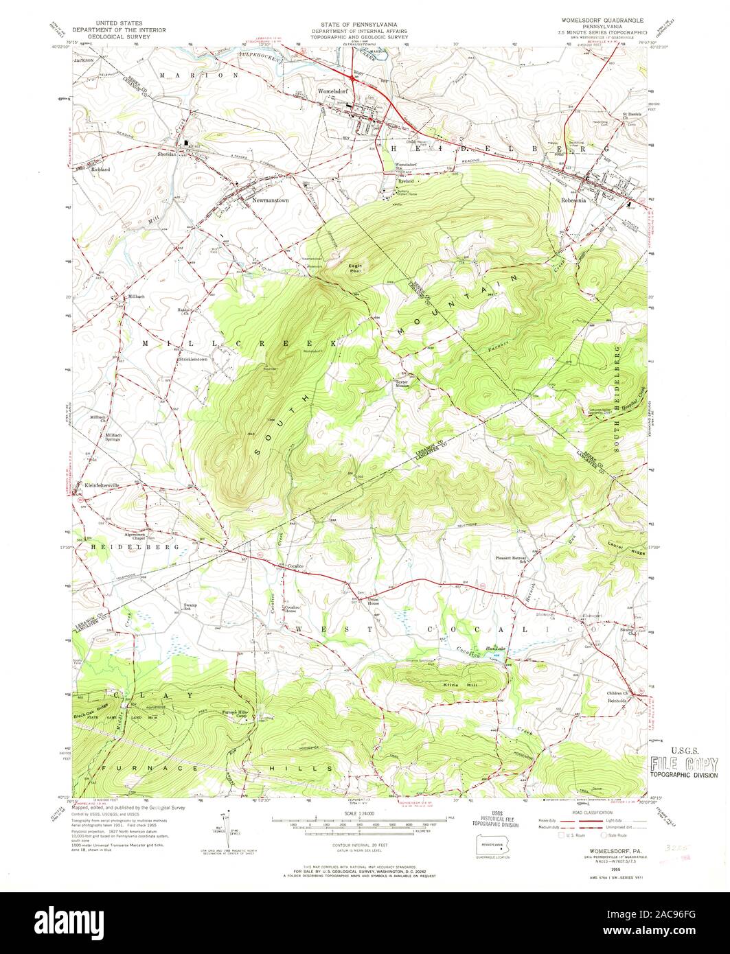 Womelsdorf pennsylvania map hires stock photography and images Alamy