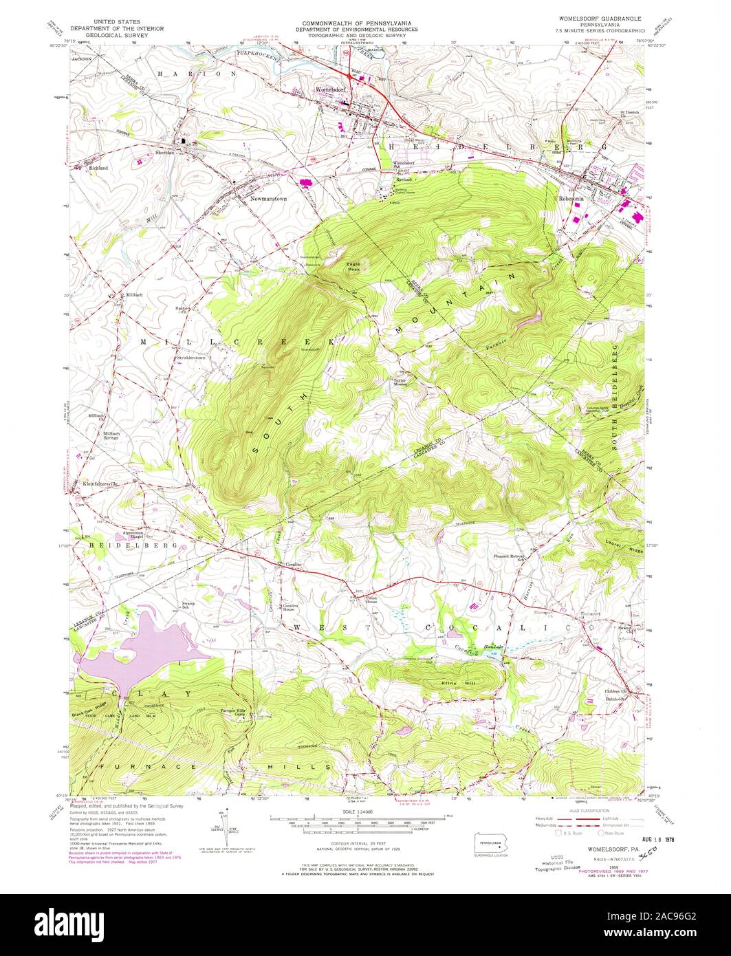 Womelsdorf pennsylvania map hires stock photography and images Alamy