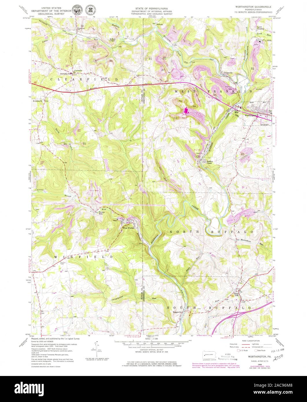 Worthington map hi-res stock photography and images - Alamy
