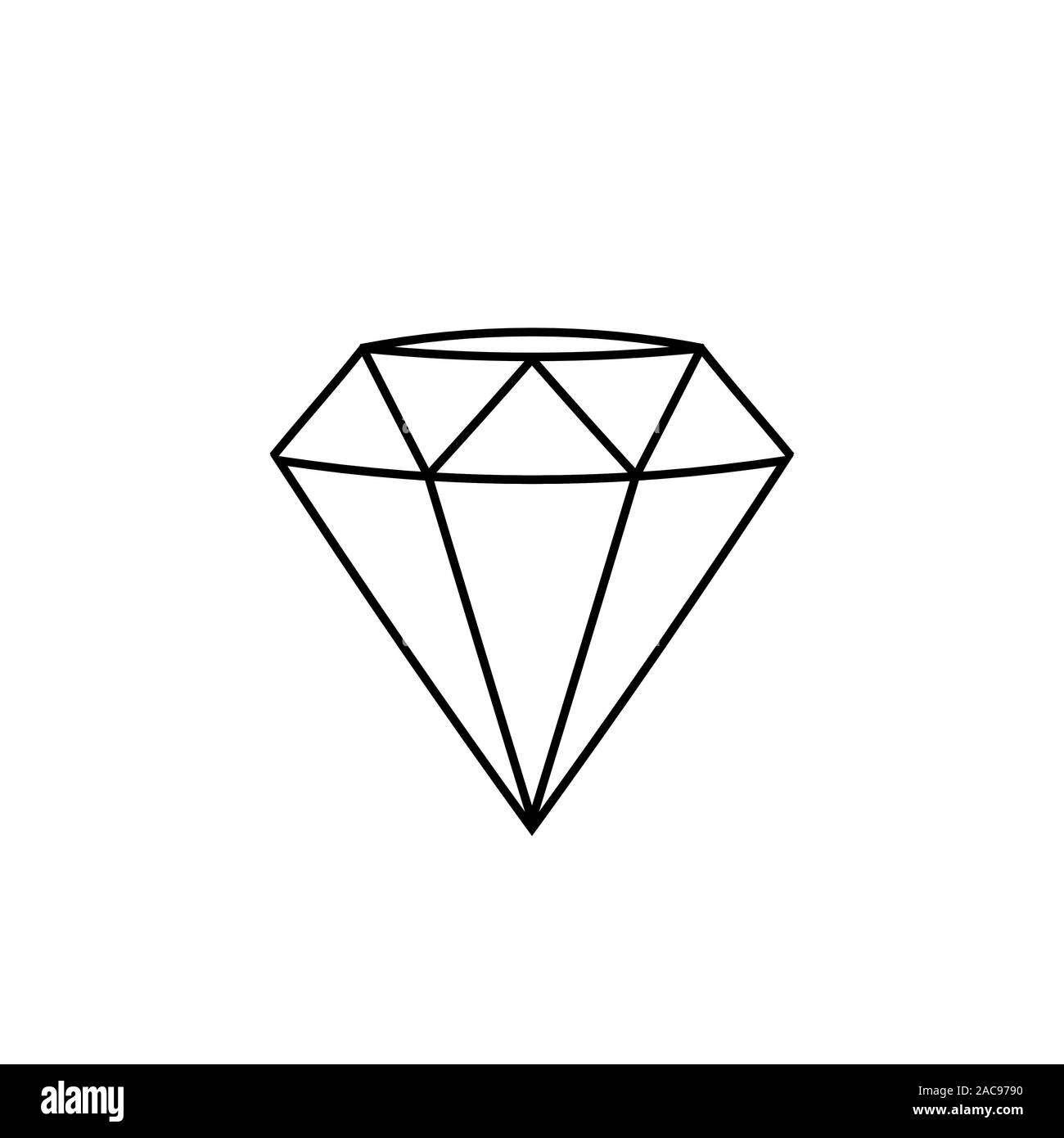 diamond icon in a flat style . Template for your design Stock Vector ...