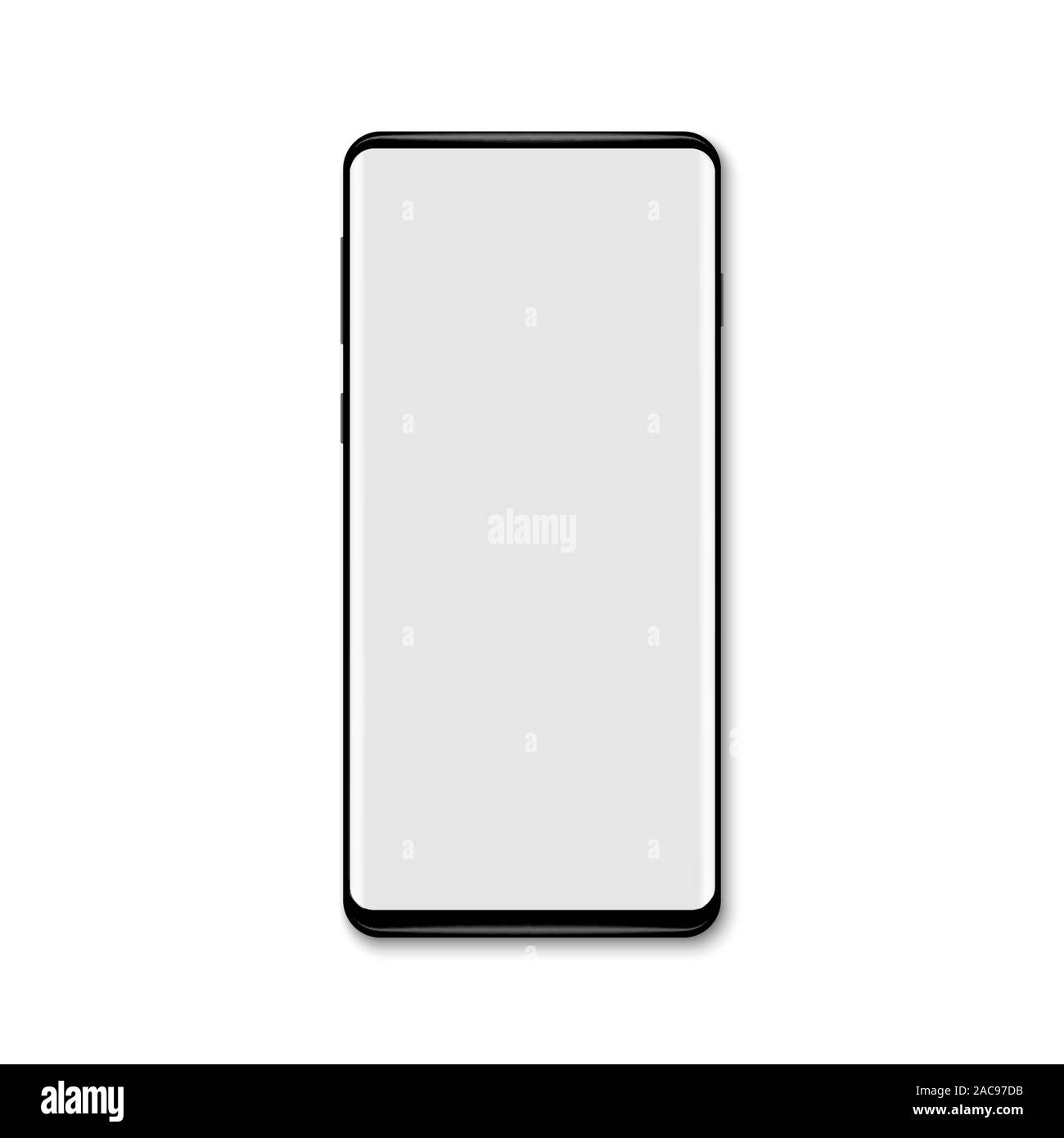 Realistic smartphone mockup isolated on white . Template for your ...