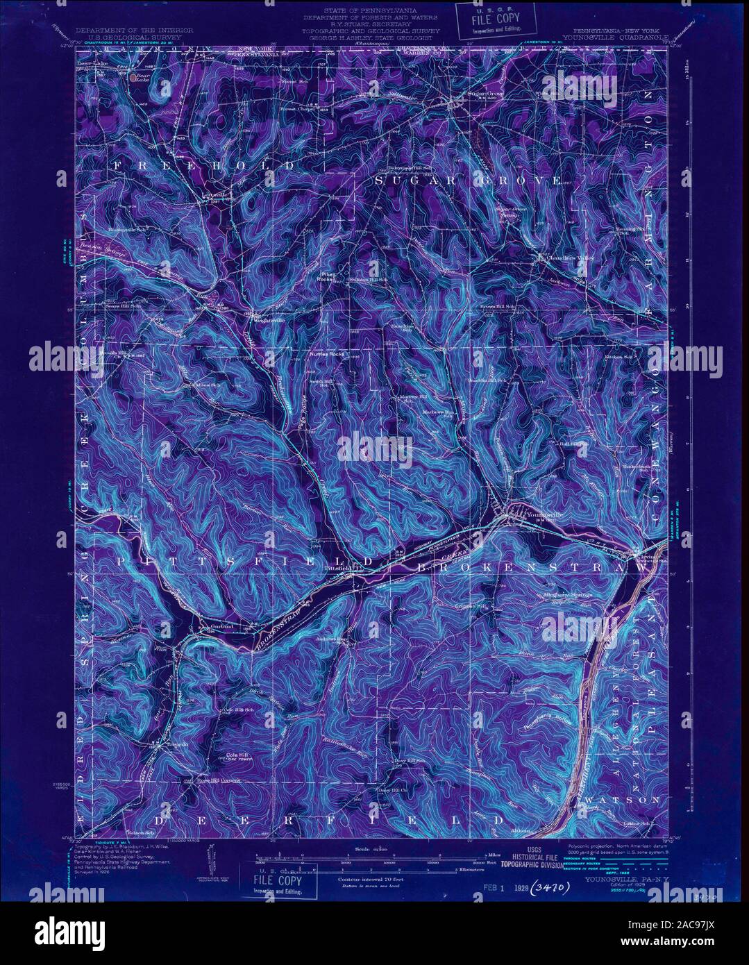 Youngsville pennsylvania map hires stock photography and images Alamy