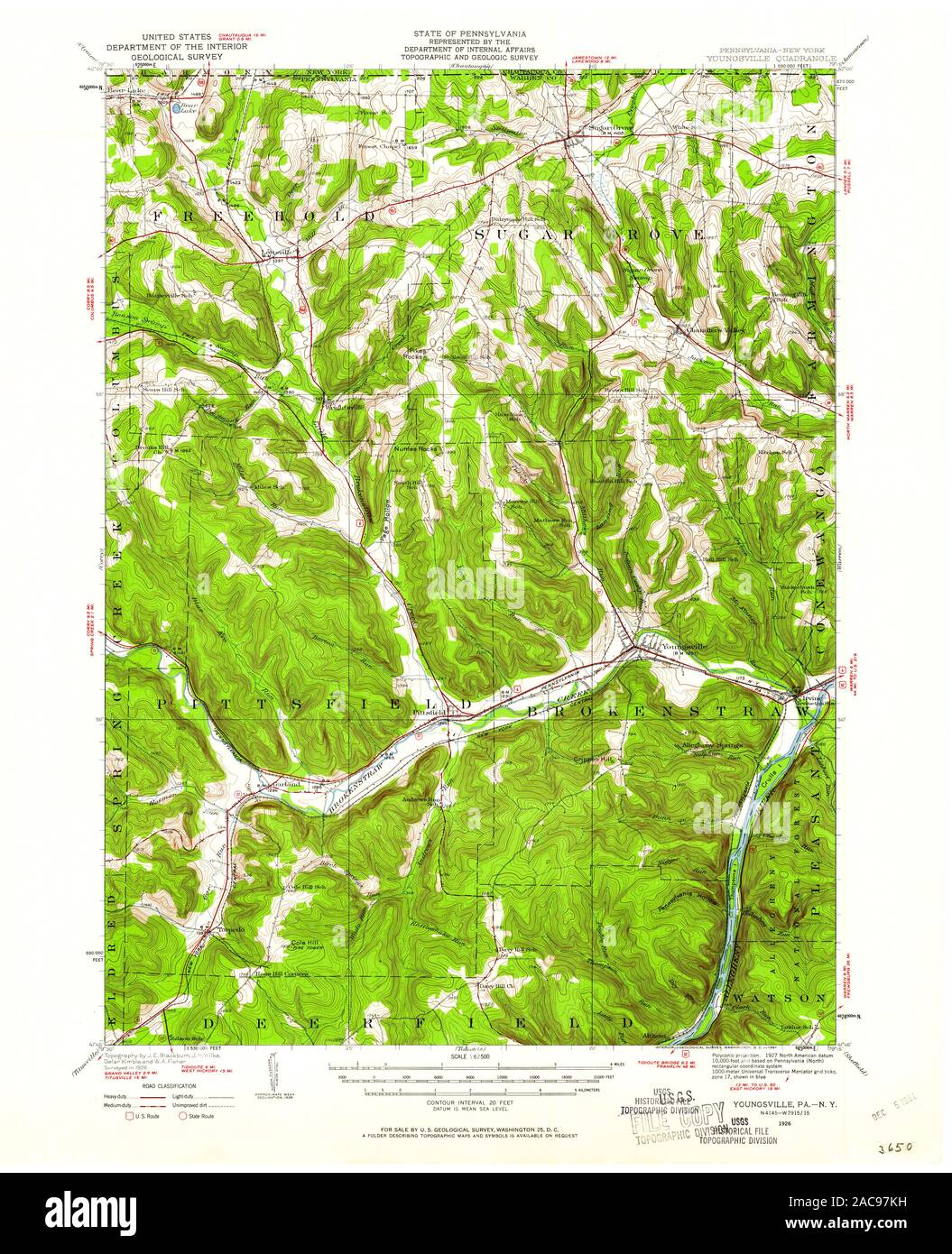 Youngsville pennsylvania map Cut Out Stock Images & Pictures Alamy