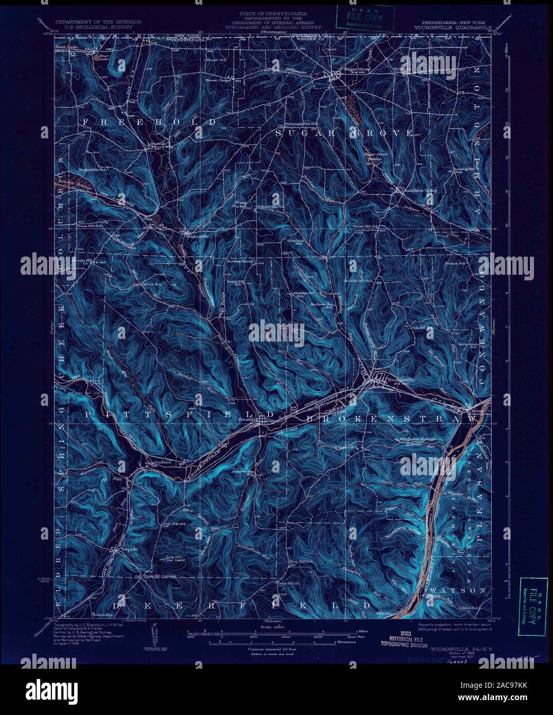 Youngsville pennsylvania map hires stock photography and images Alamy