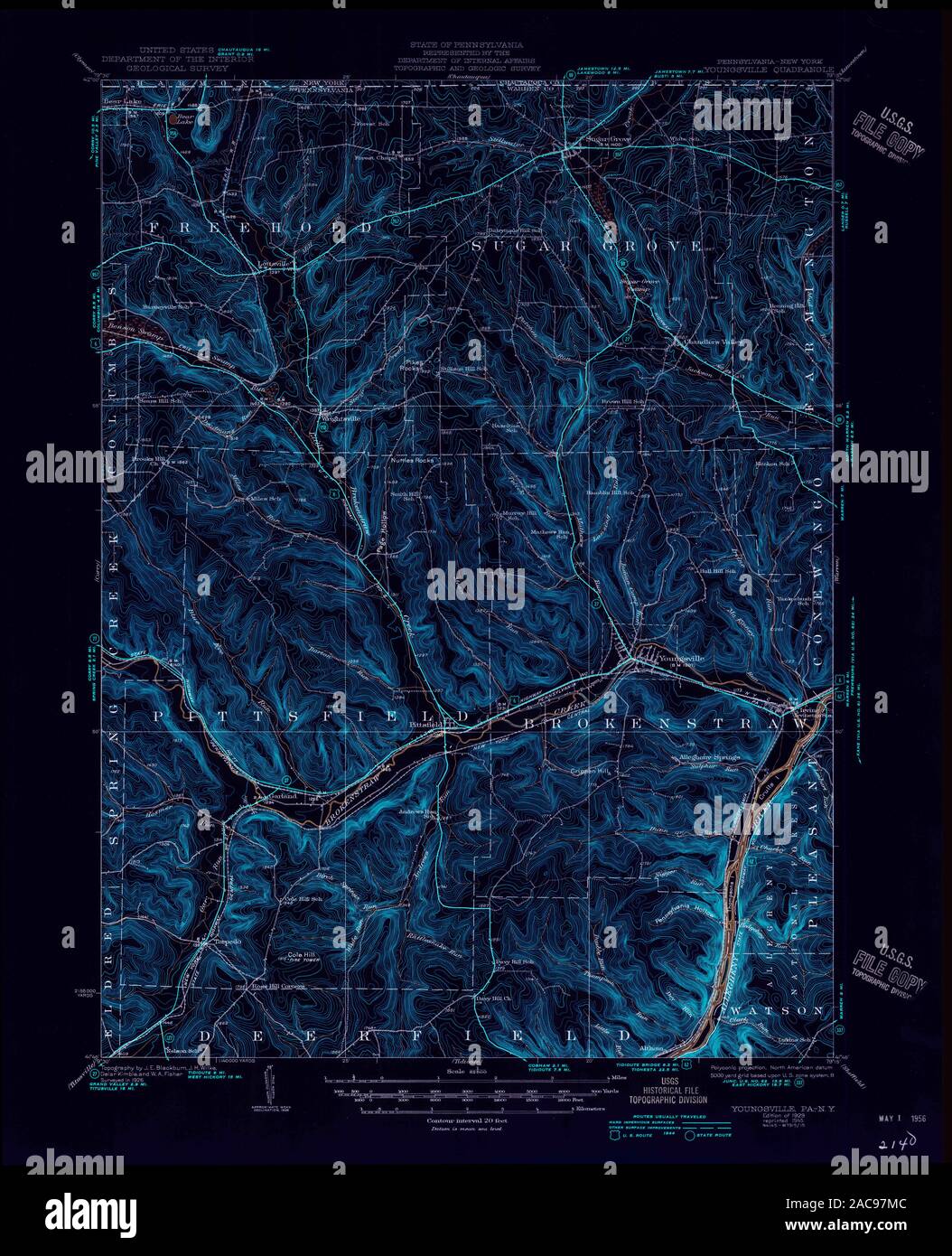 Youngsville pennsylvania map hires stock photography and images Alamy