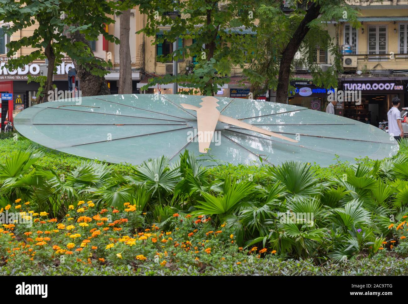 Large Clock at Hoan Kiem Lake, Hanoi Vietnam Stock Photo Alamy
