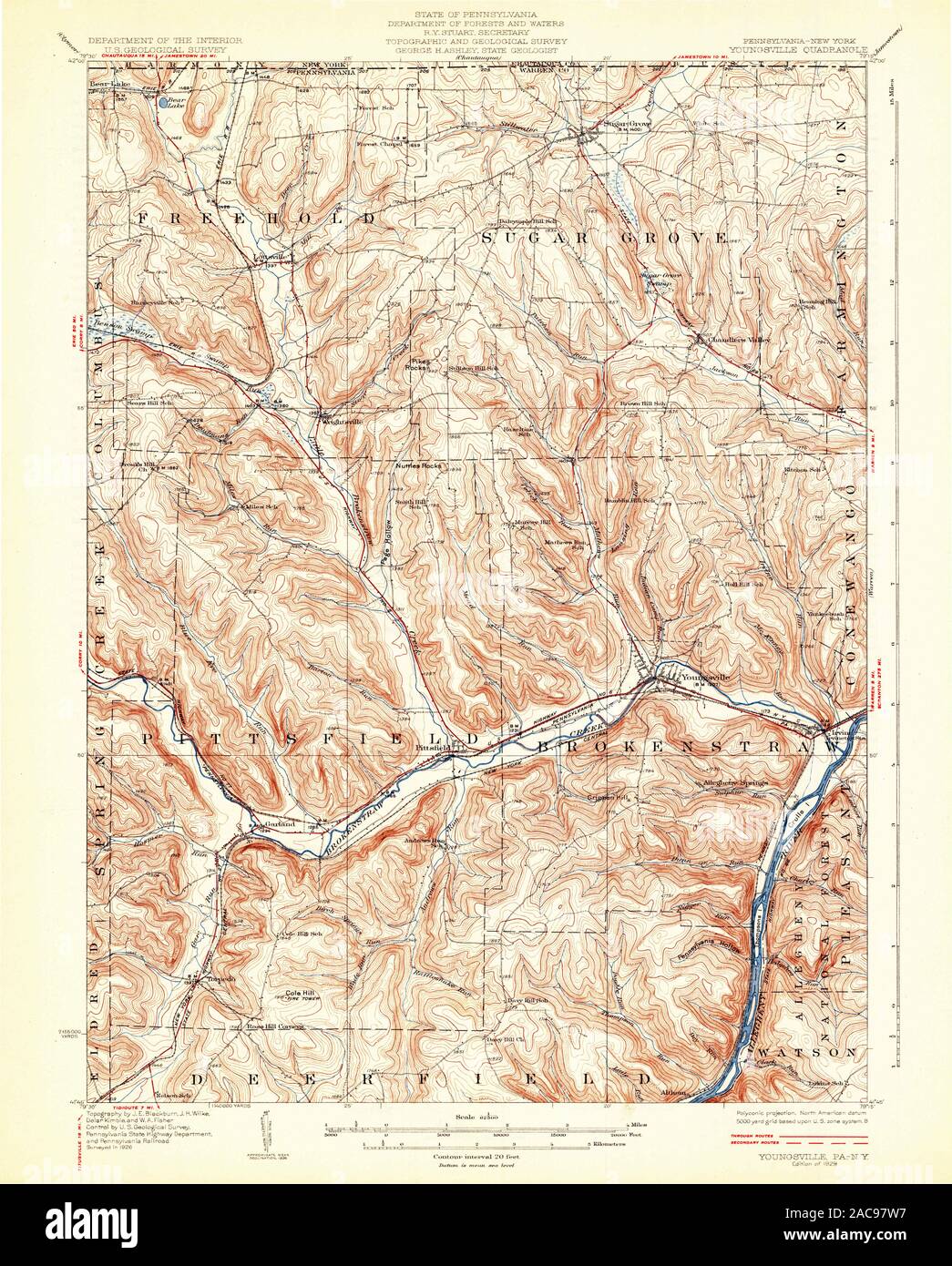 Youngsville pennsylvania map hires stock photography and images Alamy