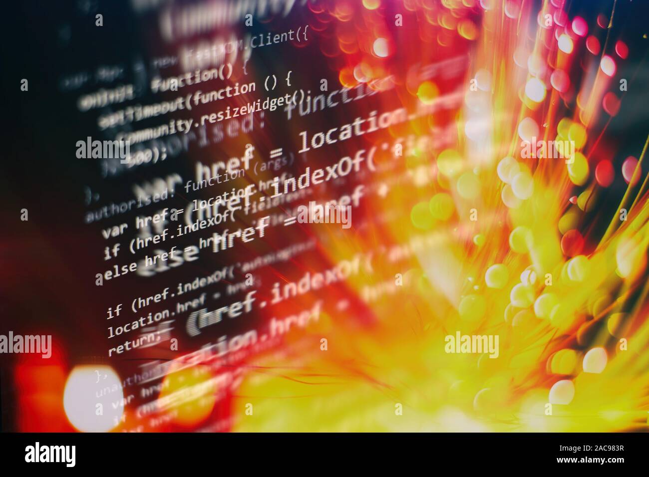 Programming source code HTML for Website development Stock Photo - Alamy
