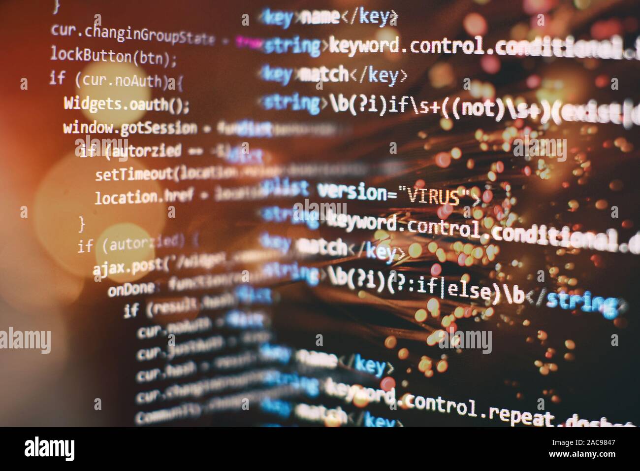 Programming source code HTML for Website development Stock Photo - Alamy