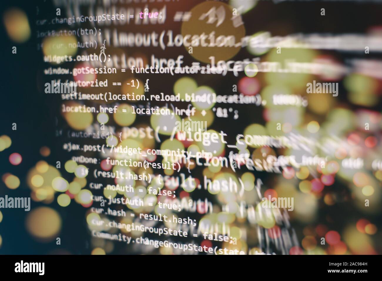 Programming source code HTML for Website development Stock Photo - Alamy