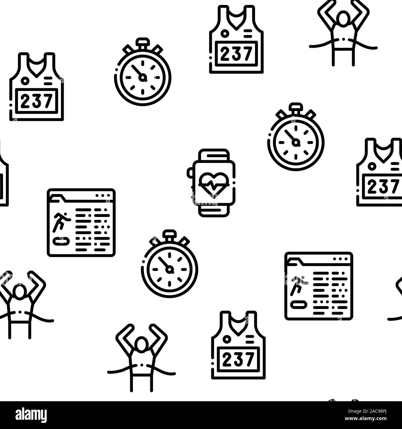 Marathon Pattern Streamer lined Stock Vector Images - Alamy